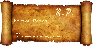 Makray Petra névjegykártya